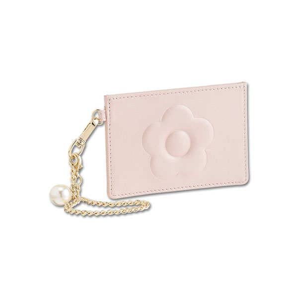 エンボスデイジーパール シングルパスケース（パールピンク）
