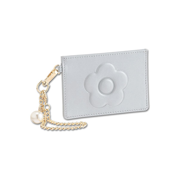 エンボスデイジーパール シングルパスケース（パールブルー）