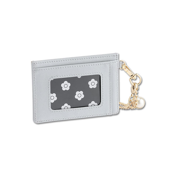 エンボスデイジーパール シングルパスケース（パールブルー）