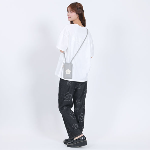 デイジーパッチ モバイルショルダー（ブルーグレー）