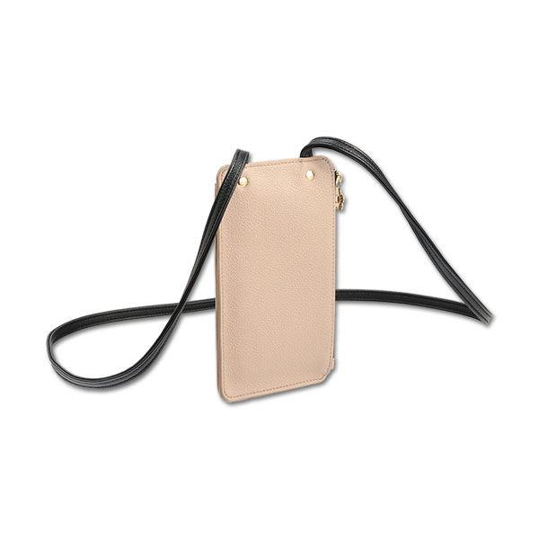 デイジーパッチ モバイルショルダー（ピンクベージュ）