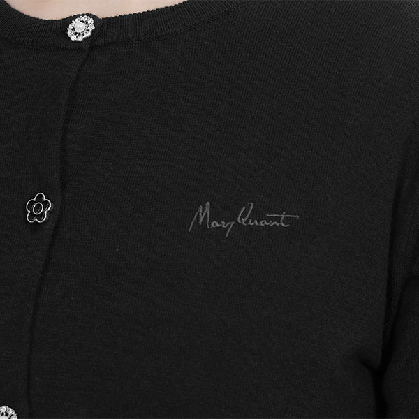 ビジューボタン カーディガン（ブラック）