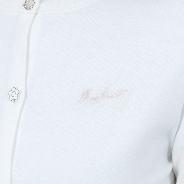 ビジューボタン カーディガン（ホワイト）