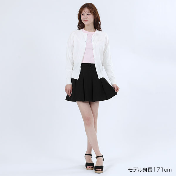 ビジューボタン カーディガン（ホワイト）