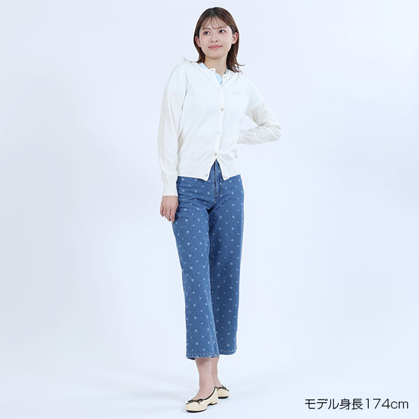 ビジューボタン カーディガン（ホワイト）