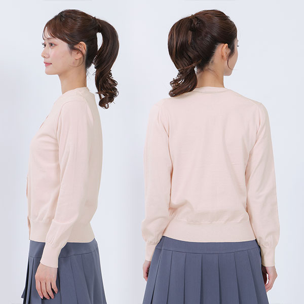 ビジューボタン カーディガン（ピンク）