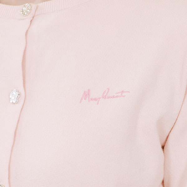 ビジューボタン カーディガン（ピンク）