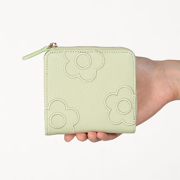 エンブロデイジーライン ウォレット（ライトグリーン）