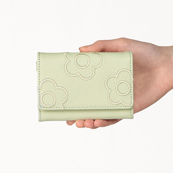 エンブロデイジーライン カードケース（ライトグリーン）