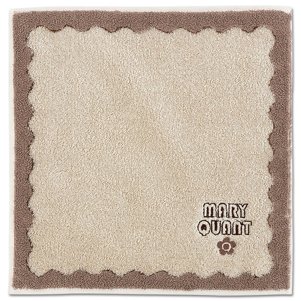 ウェーブフレーム ミニタオル（ベージュ）