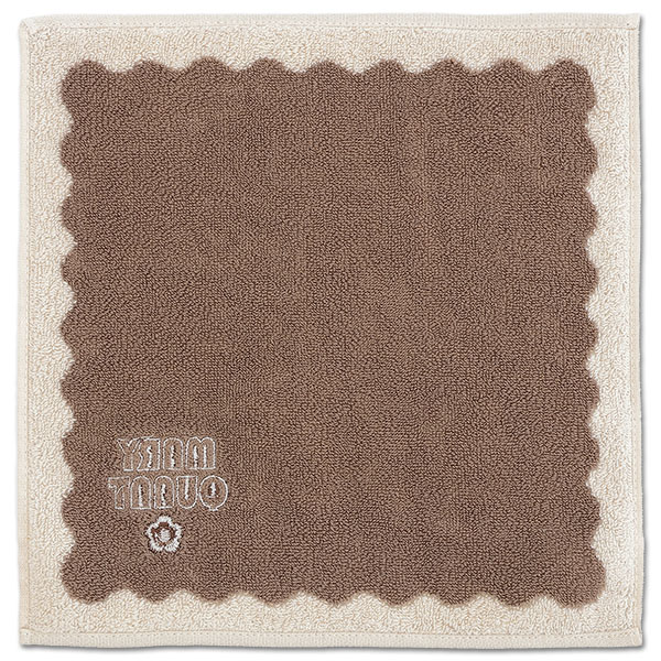 ウェーブフレーム ミニタオル（ベージュ）