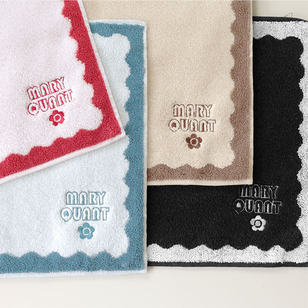 ウェーブフレーム ミニタオル（ベージュ）