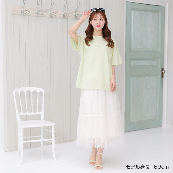 シンプルロゴビッグ Tシャツ（ライトグリーン）