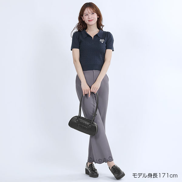 レイヤードポロ プルオーバー（ネイビー）