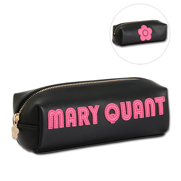 レトロロゴパッチ スクエアペンケース（ブラック）