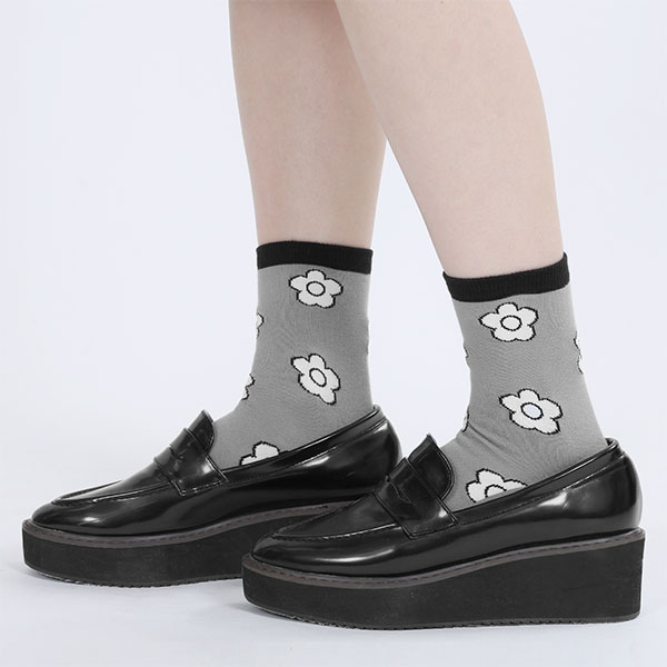 カートゥーンデイジー ソックス（グレー）