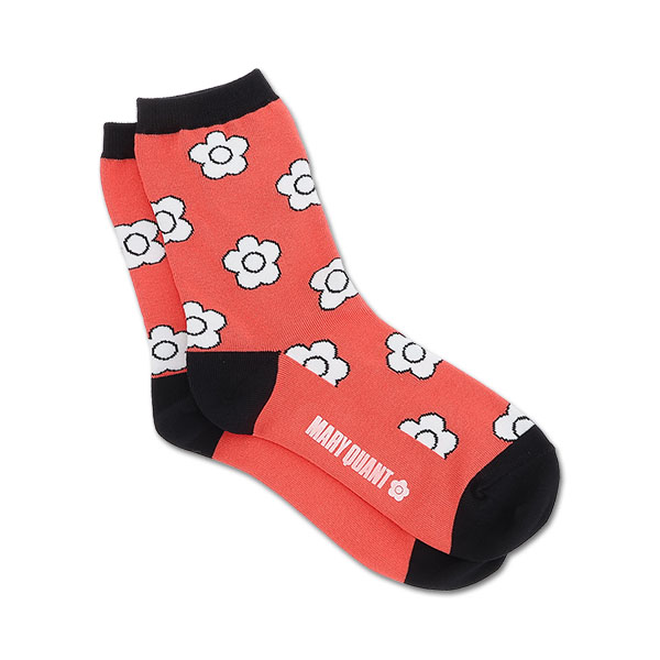 カートゥーンデイジー ソックス（コーラルレッド）