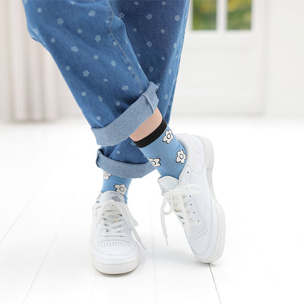 カートゥーンデイジー ソックス（ブルー）