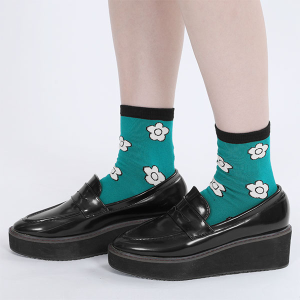 カートゥーンデイジー ソックス（グリーン）