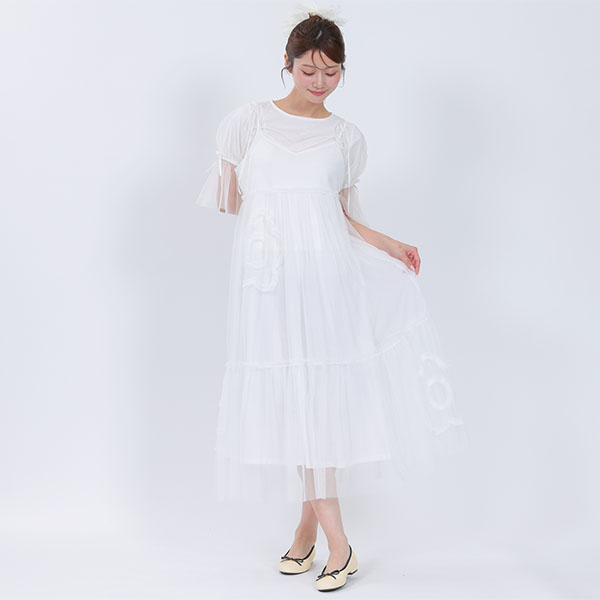 デイジーメタルバレエ シューズ（アイボリー）