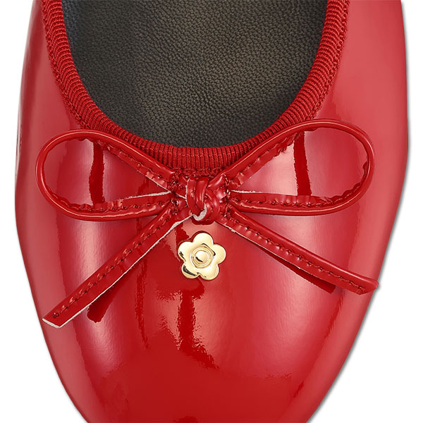 デイジーメタルバレエ シューズ（レッド）