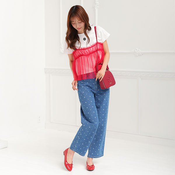 デイジーメタルバレエ シューズ（レッド）