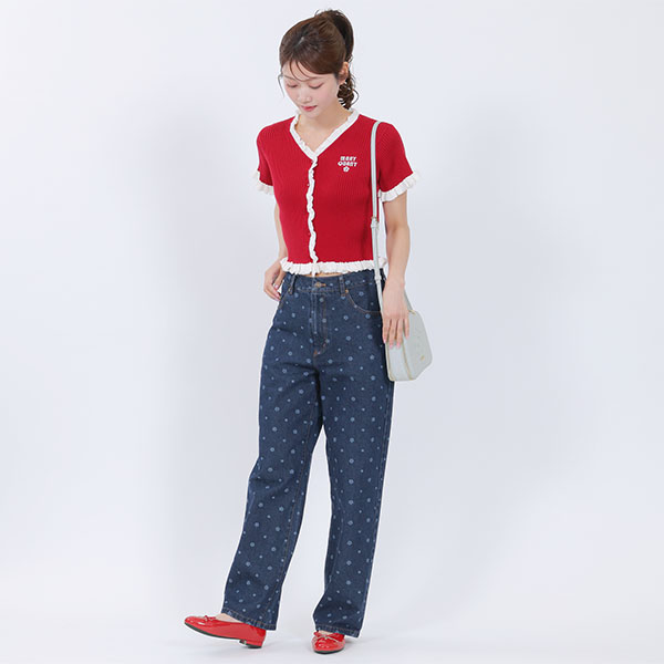 デイジーメタルバレエ シューズ（レッド）