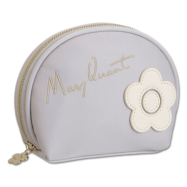 サインロゴデイジーパッチ ラウンドポーチ（パープル）