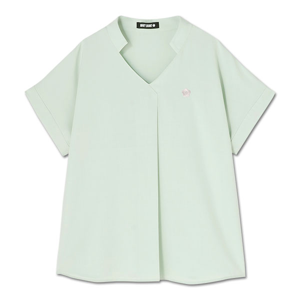 フロントタック ブラウス（グリーン）