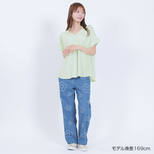 フロントタック ブラウス（グリーン）