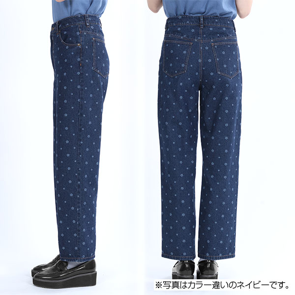 デイジードットデニム パンツ（ブルー）