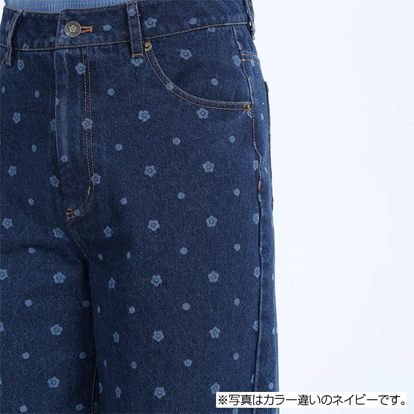 デイジードットデニム パンツ（ブルー）