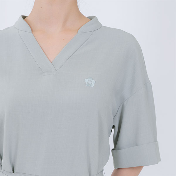 カフタン ワンピース（ブルーグレー）