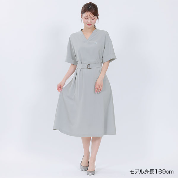 カフタン ワンピース（ブルーグレー）