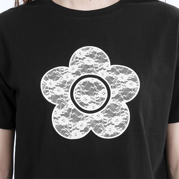 レースデイジー Tシャツ（ブラック）