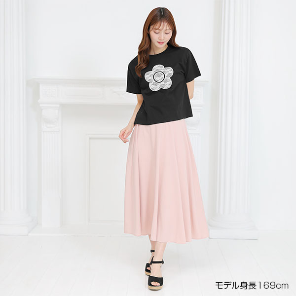 レースデイジー Tシャツ（ブラック）