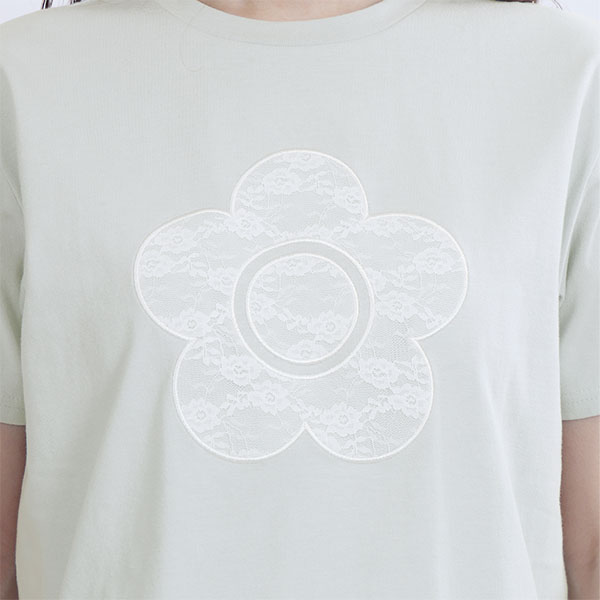 レースデイジー Tシャツ（ブルー）