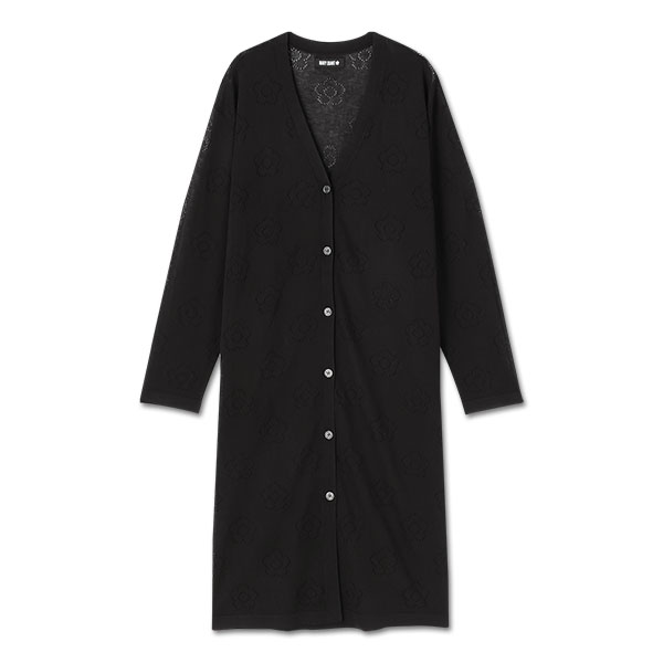 アイレットデイジーロング カーディガン（ブラック）