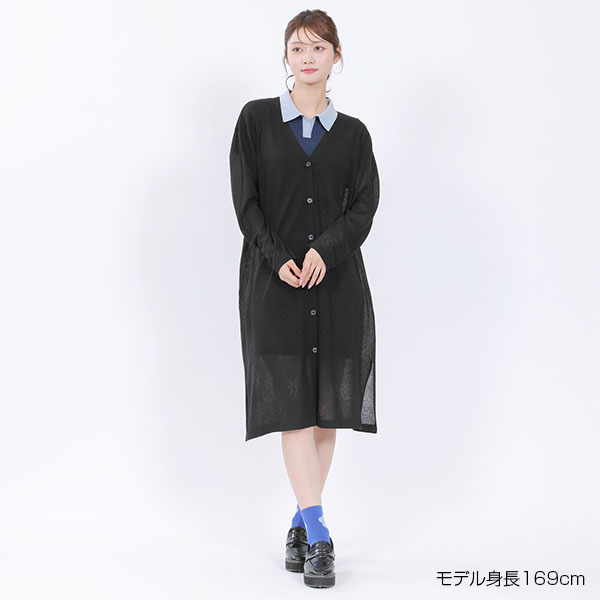 アイレットデイジーロング カーディガン（ブラック）