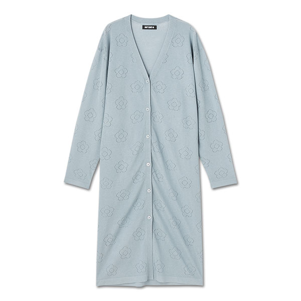 アイレットデイジーロング カーディガン（ブルー）