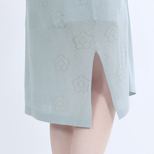 アイレットデイジーロング カーディガン（ブルー）