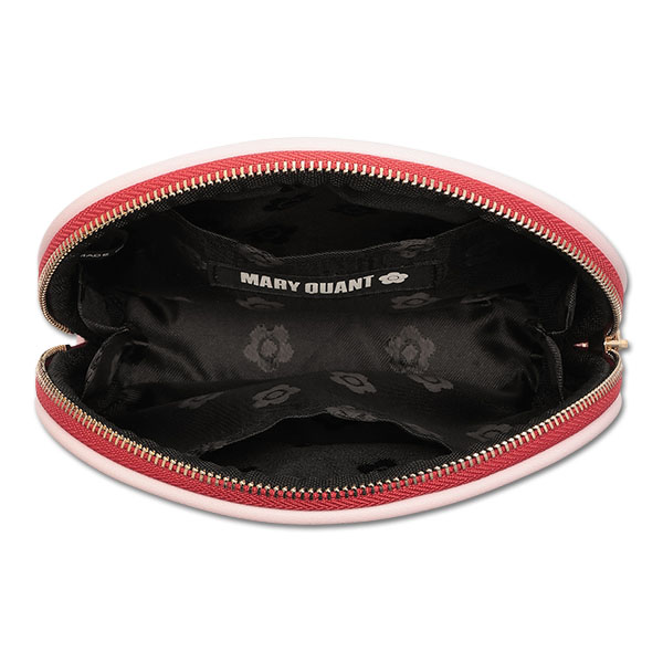 グリッターペイントロゴ ラウンドポーチ（ピンク）