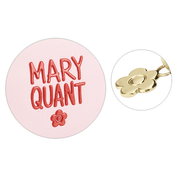 グリッターペイントロゴ ラウンドポーチ（ピンク）