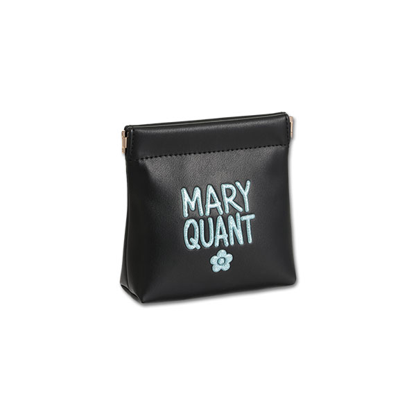 グリッターペイントロゴ バネクチポーチ（ブラック）