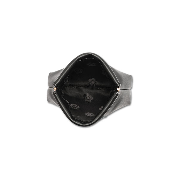 グリッターペイントロゴ バネクチポーチ（ブラック）