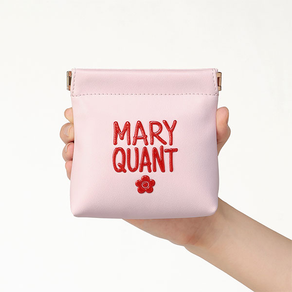 グリッターペイントロゴ バネクチポーチ（ピンク）