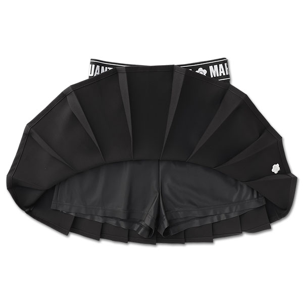 ロゴテーププリーツミニ スカート（ブラック）