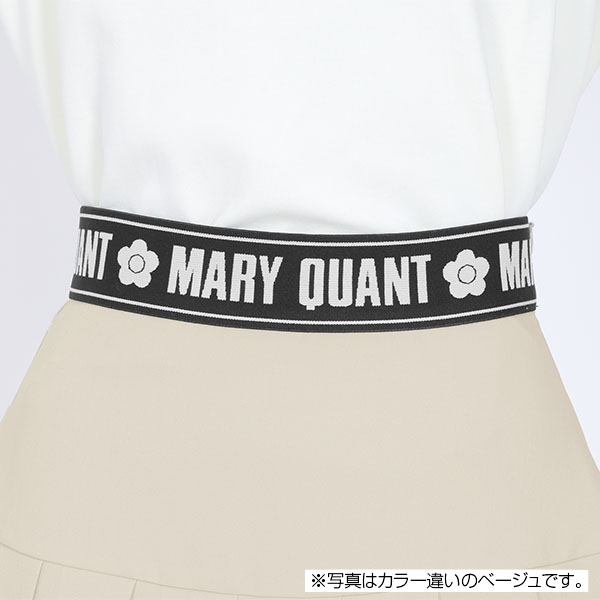 ロゴテーププリーツミニ スカート（ブラック）