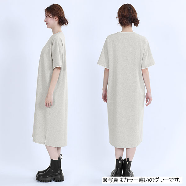 フェイクレイヤード ワンピース（ブラック）