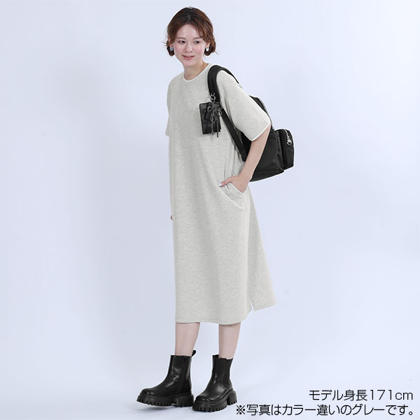 フェイクレイヤード ワンピース（ブラック）